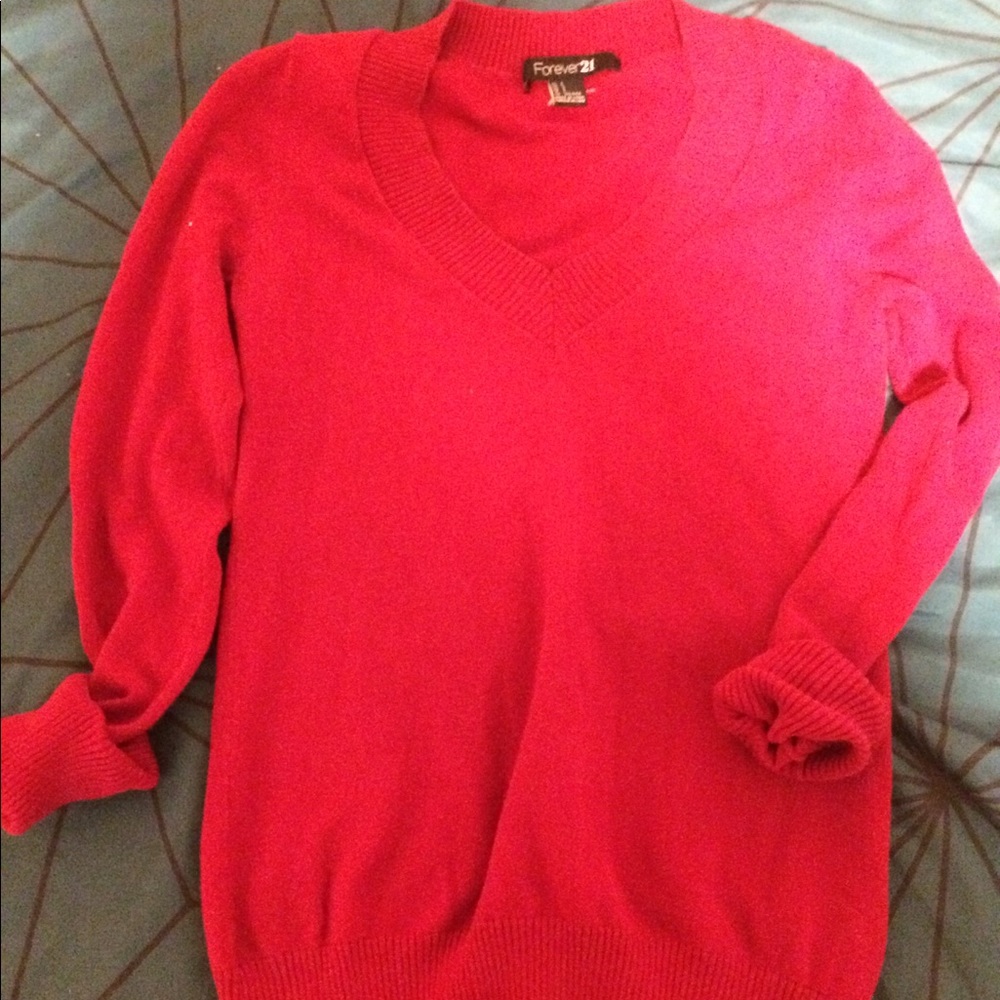 Forever21 Classic Red Sweater